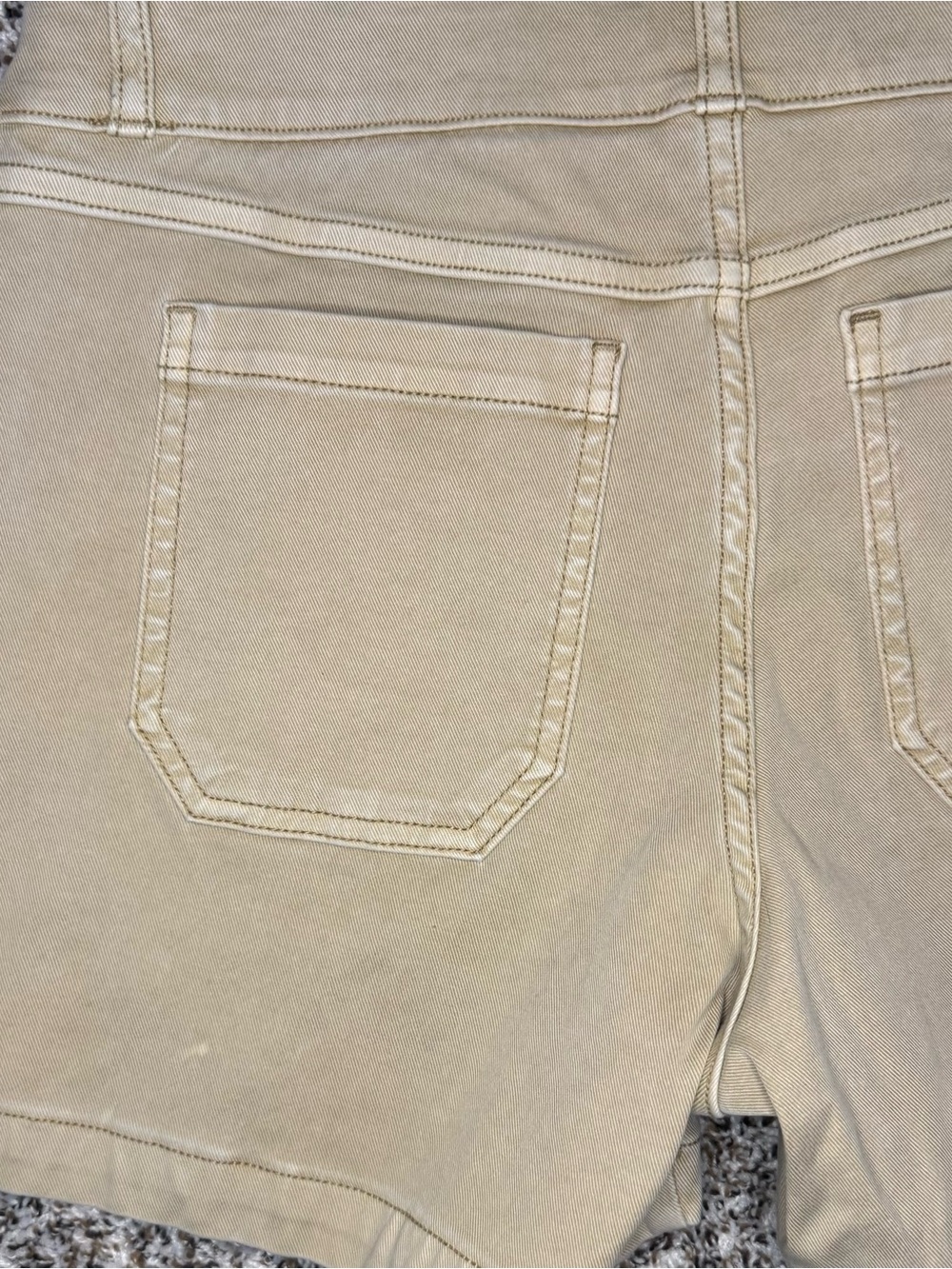 SPANX Twill Utility Shorts Beige High Rise Stretch Shaping Shorts Women’s - Picture 6 of 8